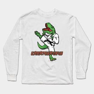 Funny Karatesaurus Trex Karate Long Sleeve T-Shirt
